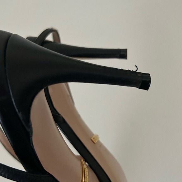 Gucci Victoria Classic Strappy Horsebit Black Leather Sandals Heels Shoes - 37 - Picture 14 of 14
